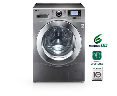 LG Πλυντήριο ρούχων 6 Motion Direct Drive, 12 κιλά χωρητικότητα, 1400 στροφές, F1495BDM7